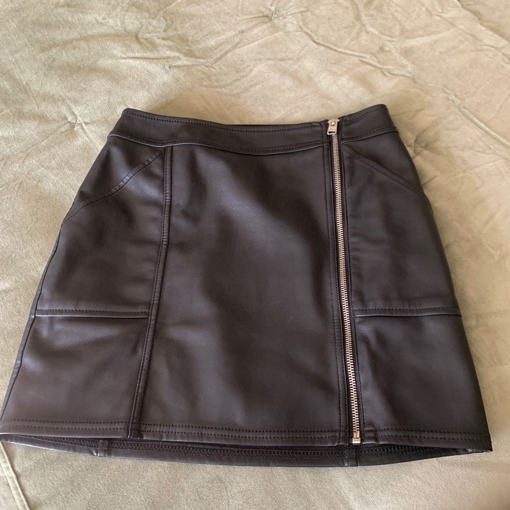 Faux Leather Skirt